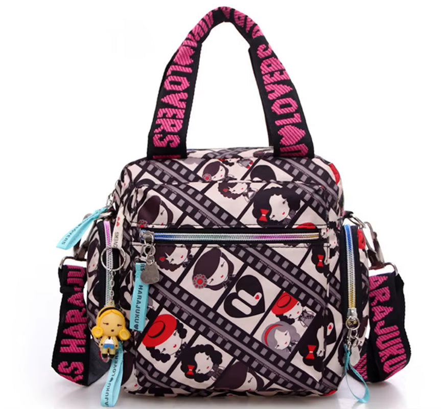 New Woman Candy Color Shoulder Bag 2021 Cowboy Bag Cute Girl Harajuku Baby Handbag Multi-Functional Oxford Cloth Messenger Bag