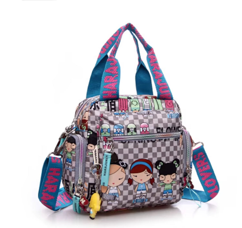 New Woman Candy Color Shoulder Bag 2021 Cowboy Bag Cute Girl Harajuku Baby Handbag Multi-Functional Oxford Cloth Messenger Bag