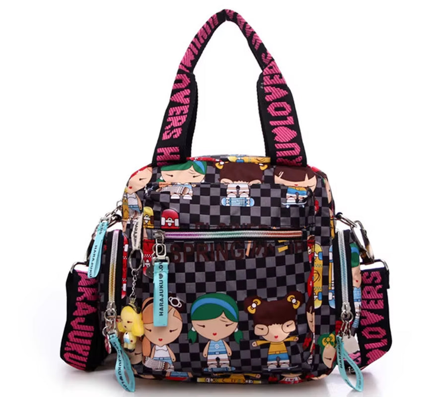 New Woman Candy Color Shoulder Bag 2021 Cowboy Bag Cute Girl Harajuku Baby Handbag Multi-Functional Oxford Cloth Messenger Bag