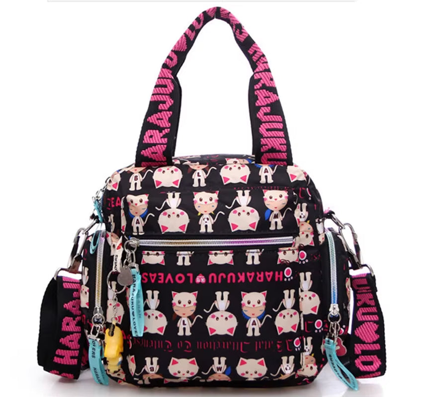 New Woman Candy Color Shoulder Bag 2021 Cowboy Bag Cute Girl Harajuku Baby Handbag Multi-Functional Oxford Cloth Messenger Bag