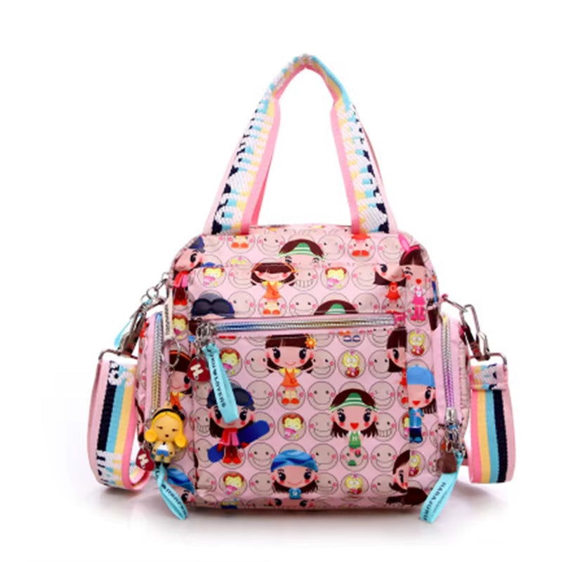 New Woman Candy Color Shoulder Bag 2021 Cowboy Bag Cute Girl Harajuku Baby Handbag Multi-Functional Oxford Cloth Messenger Bag