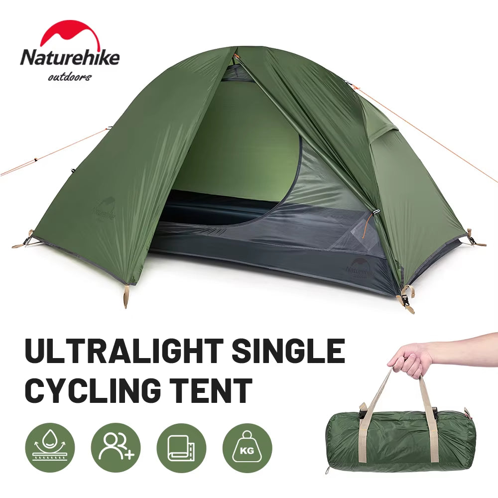 Tent Ultralight 1 Person Cycling Tents Portable Backpacking Tent 20D Nylon Waterproof Tent Camping Tent Hiking Tent