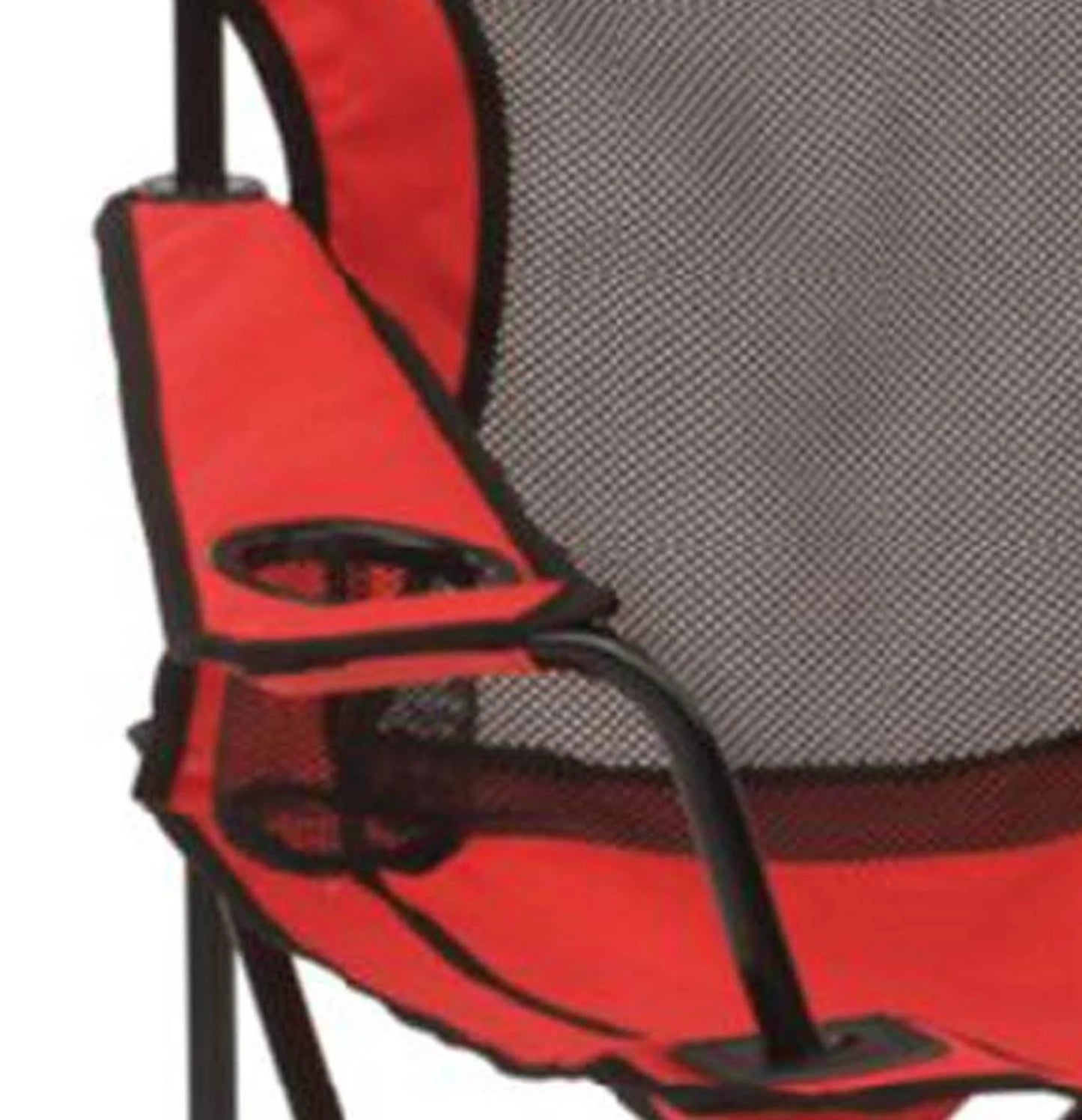 Broadband Mesh Quad Adult Camping Chair, Red