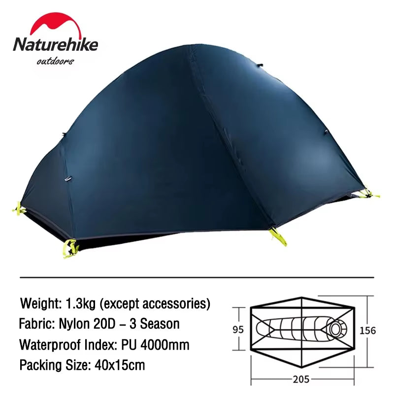 Tent Ultralight 1 Person Cycling Tents Portable Backpacking Tent 20D Nylon Waterproof Tent Camping Tent Hiking Tent