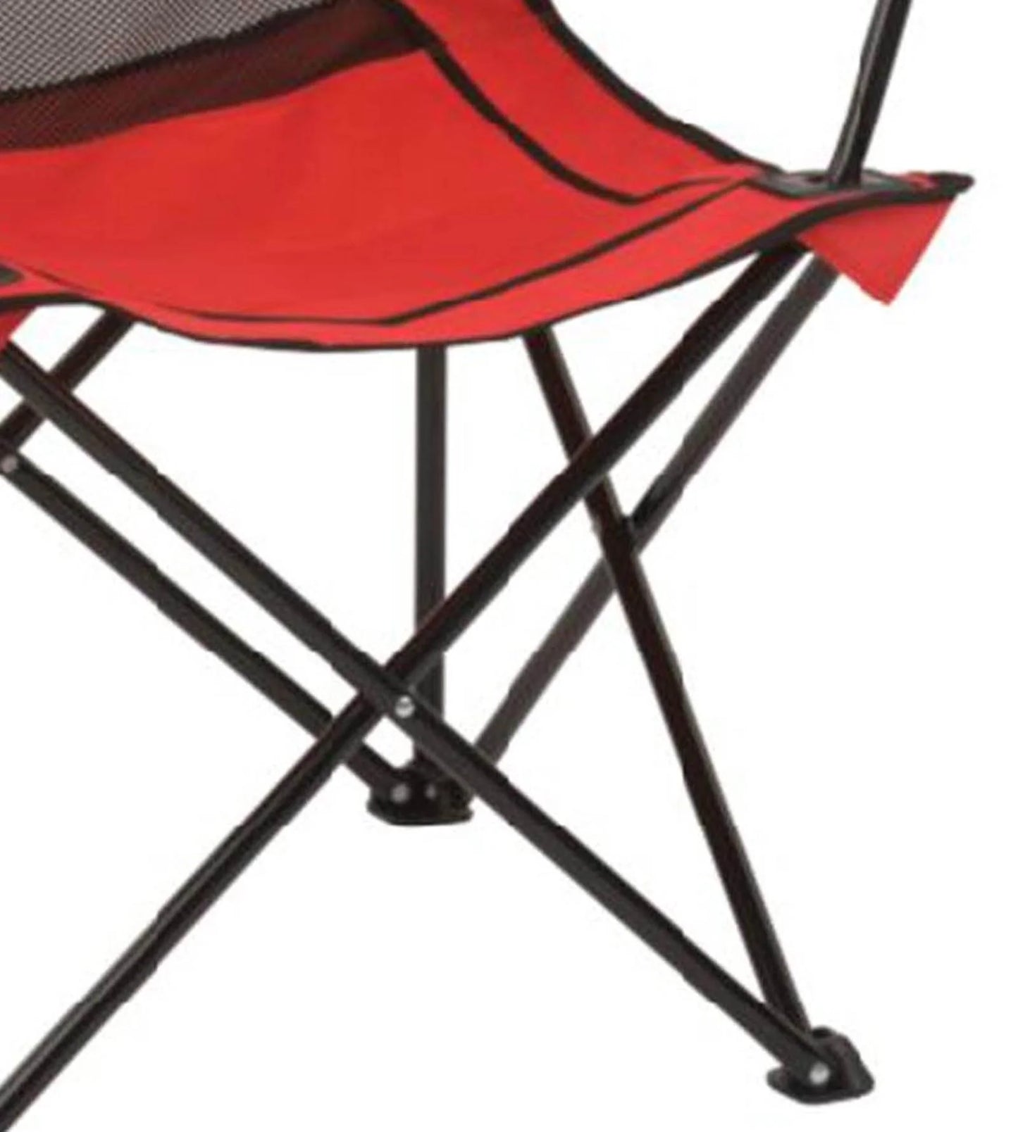Broadband Mesh Quad Adult Camping Chair, Red