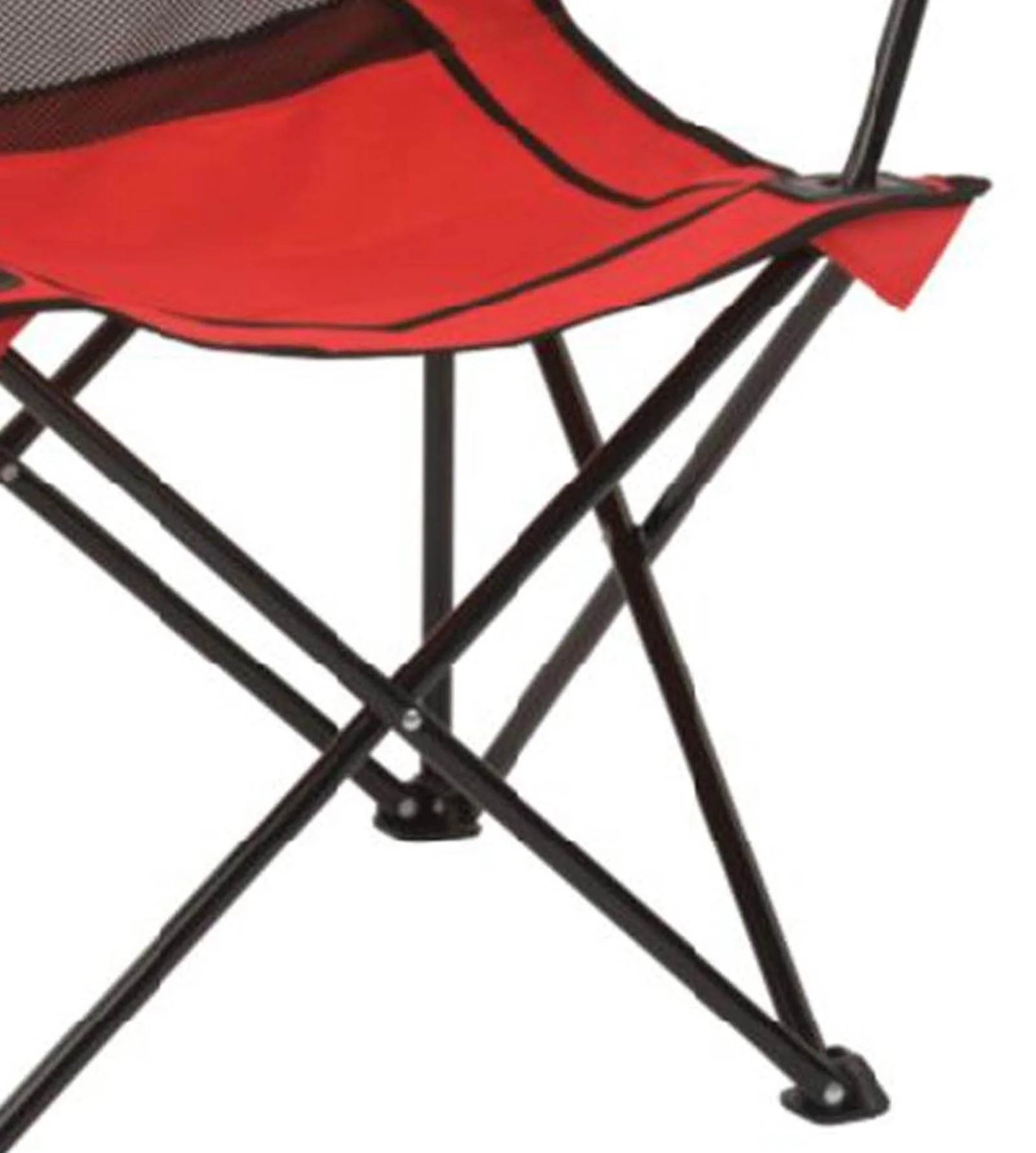 Broadband Mesh Quad Adult Camping Chair, Red